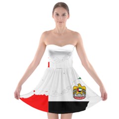 Borders Country Flag Geography Map Strapless Bra Top Dress