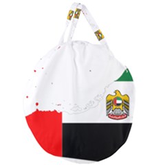 Borders Country Flag Geography Map Giant Round Zipper Tote