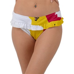 Moldova Country Europe Flag Frill Bikini Bottom by Sapixe