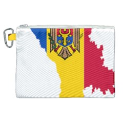 Moldova Country Europe Flag Canvas Cosmetic Bag (xl) by Sapixe