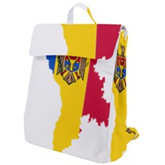Moldova Country Europe Flag Flap Top Backpack by Sapixe