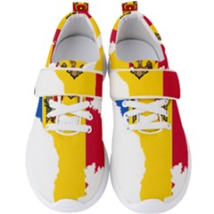 Moldova Country Europe Flag Men s Velcro Strap Shoes