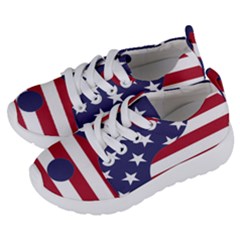 Yang Yin America Flag Abstract Kids  Lightweight Sports Shoes by Sapixe