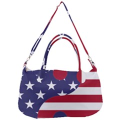 Yang Yin America Flag Abstract Removal Strap Handbag