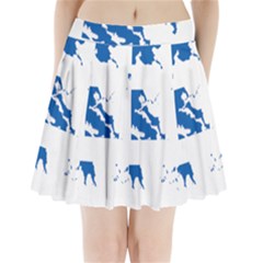 Greece Country Europe Flag Borders Pleated Mini Skirt by Sapixe