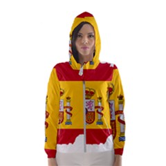 Spain Country Europe Flag Borders Women s Hooded Windbreaker by Sapixe