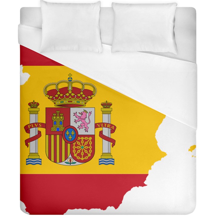 Spain Country Europe Flag Borders Duvet Cover (California King Size)