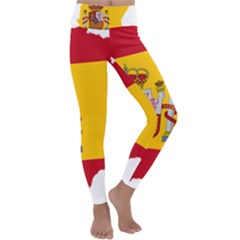 Spain Country Europe Flag Borders Kids  Lightweight Velour Classic Yoga Leggings by Sapixe