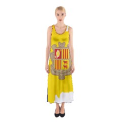 Andorra Country Europe Flag Sleeveless Maxi Dress