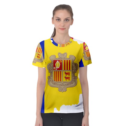 Andorra Country Europe Flag Women s Sport Mesh Tee by Sapixe