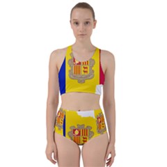 Andorra Country Europe Flag Racer Back Bikini Set by Sapixe