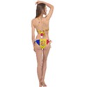 Andorra Country Europe Flag Cross Front Halter Bikini Set View2