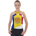 Andorra Country Europe Flag Cross Neck Velour Top View1