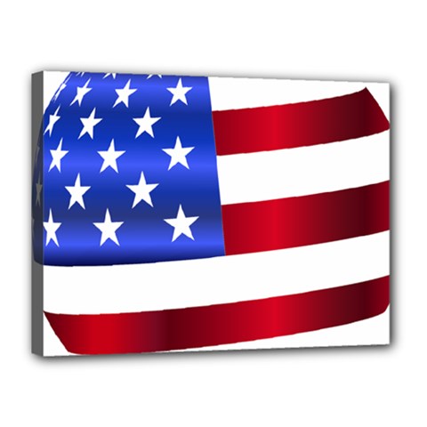 America Usa United States Flag Canvas 16  X 12  (stretched) by Sapixe