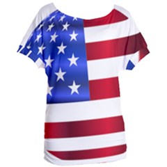 America Usa United States Flag Women s Oversized Tee by Sapixe