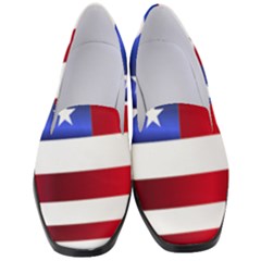 America Usa United States Flag Women s Classic Loafer Heels by Sapixe