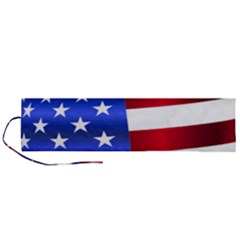 America Usa United States Flag Roll Up Canvas Pencil Holder (l)