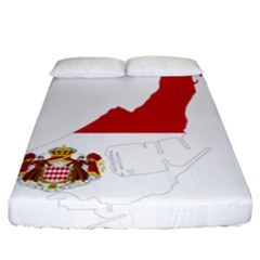 Monaco Country Europe Flag Borders Fitted Sheet (california King Size) by Sapixe