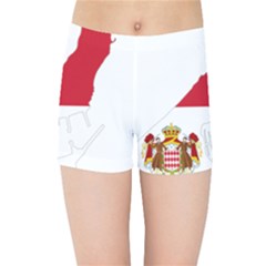 Monaco Country Europe Flag Borders Kids  Sports Shorts