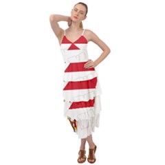 Monaco Country Europe Flag Borders Layered Bottom Dress by Sapixe