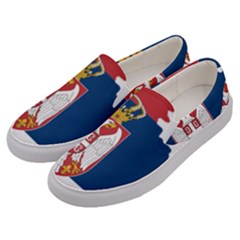 Serbia Country Europe Flag Borders Men s Canvas Slip Ons