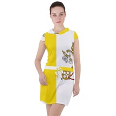 Vatican City Country Europe Flag Drawstring Hooded Dress