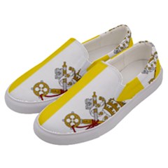Vatican City Country Europe Flag Men s Canvas Slip Ons
