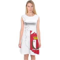 Malta Country Europe Flag Borders Capsleeve Midi Dress