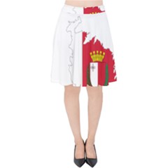 Malta Country Europe Flag Borders Velvet High Waist Skirt