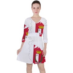 Malta Country Europe Flag Borders Ruffle Dress