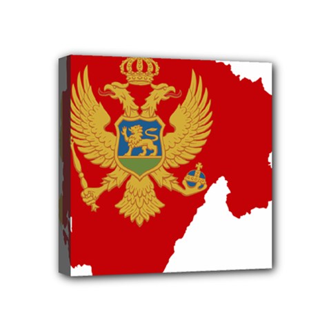 Montenegro Country Europe Flag Mini Canvas 4  X 4  (stretched)