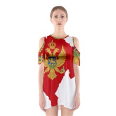 Montenegro Country Europe Flag Shoulder Cutout One Piece Dress