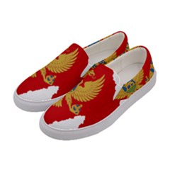 Montenegro Country Europe Flag Women s Canvas Slip Ons