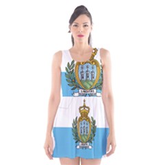 San Marino Country Europe Flag Scoop Neck Skater Dress