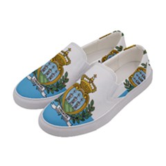 San Marino Country Europe Flag Women s Canvas Slip Ons