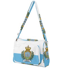 San Marino Country Europe Flag Front Pocket Crossbody Bag