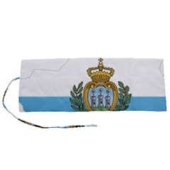 San Marino Country Europe Flag Roll Up Canvas Pencil Holder (s)