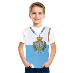 San Marino Country Europe Flag Kids  Sportswear by Sapixe