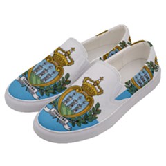 San Marino Country Europe Flag Men s Canvas Slip Ons by Sapixe
