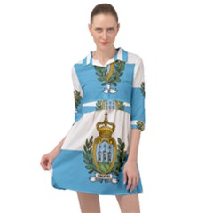 San Marino Country Europe Flag Mini Skater Shirt Dress
