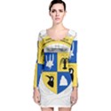 Coat of Arms of the French Southern and Antarctic Lands Long Sleeve Velvet Bodycon Dress View1
