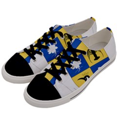 Coat Of Arms Of The French Southern And Antarctic Lands Men s Low Top Canvas Sneakers by abbeyz71