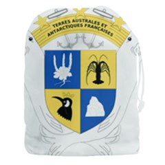 Coat Of Arms Of The French Southern And Antarctic Lands Drawstring Pouch (xxxl) by abbeyz71