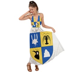 Coat Of Arms Of The French Southern And Antarctic Lands Backless Maxi Beach Dress by abbeyz71