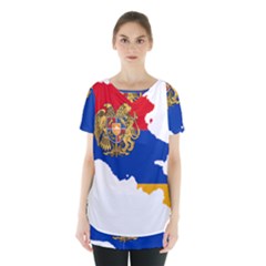 Borders Country Flag Geography Map Skirt Hem Sports Top