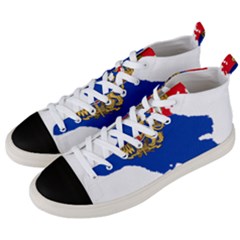 Borders Country Flag Geography Map Men s Mid-top Canvas Sneakers