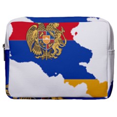 Borders Country Flag Geography Map Make Up Pouch (large)