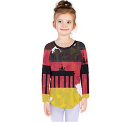 Republic Germany Deutschland Map Kids  Long Sleeve Tee