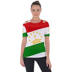 Flag Iran Tajikistan Afghanistan Shoulder Cut Out Short Sleeve Top by Sapixe