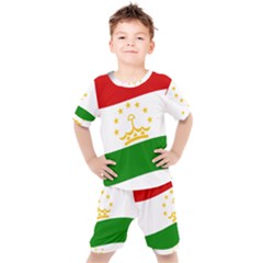 Flag Iran Tajikistan Afghanistan Kids  Tee And Shorts Set
